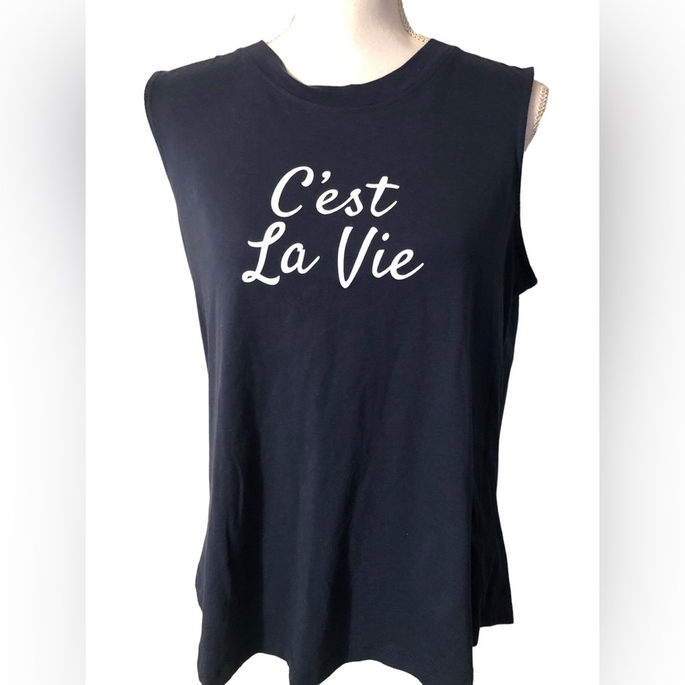 C’est LaVie Tank Top Blue